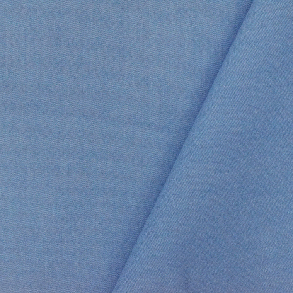 1 3/8 YD PC-Blue Solid Stretch Poly Broadcloth Woven Fabric - Image 2