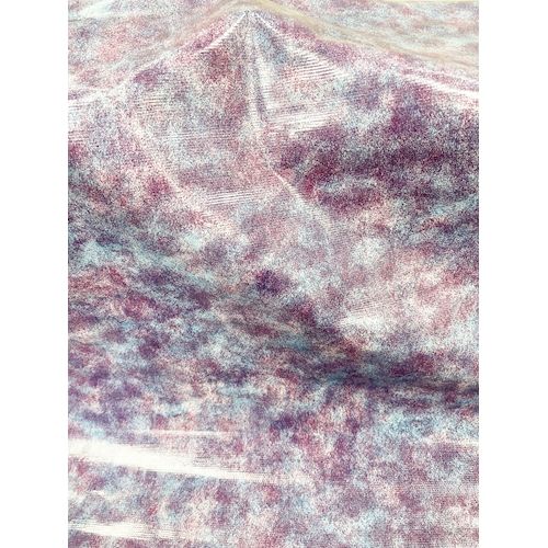 1 YD PC-Blue/Purple Tie Dye Oilcloth Fabric - Reorderable - Image 2