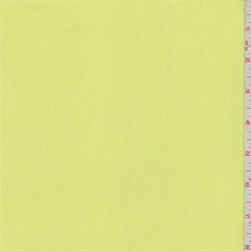 1 YD PC-Lemon Yellow Textured Chiffon Fabric