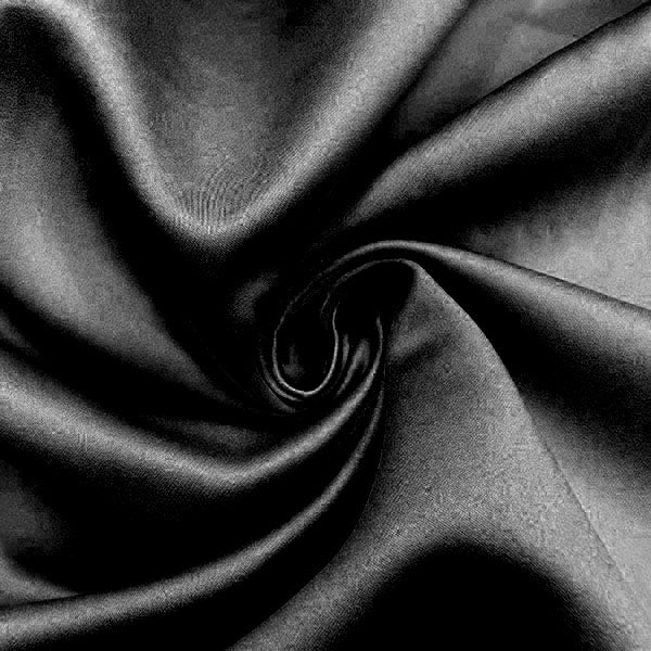 15 YD Bolt-Black Bridal Satin Fabric