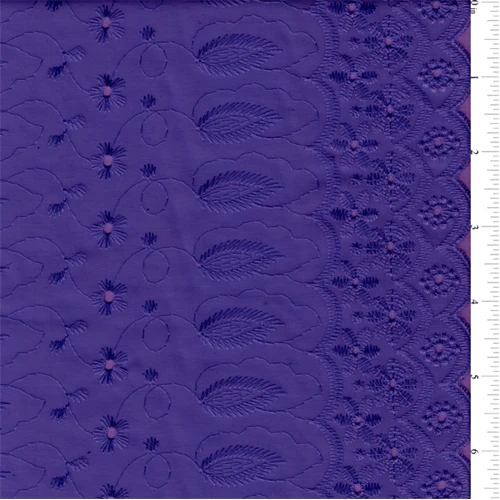 15 YD Bolt-Purple Scalloped Eyelet Fabric