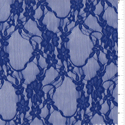 15 YD Bolt-Royal Blue Stretch Lace Fabric