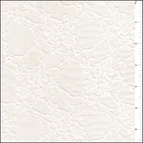 15 YD Bolt-White Stretch Lace Fabric