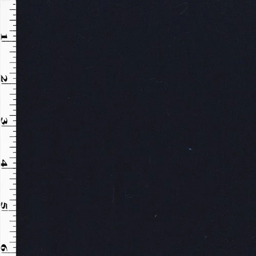 2 1/4 YD PC-Dark Navy Blue Wool Blend Solid Woven Suiting Fabric