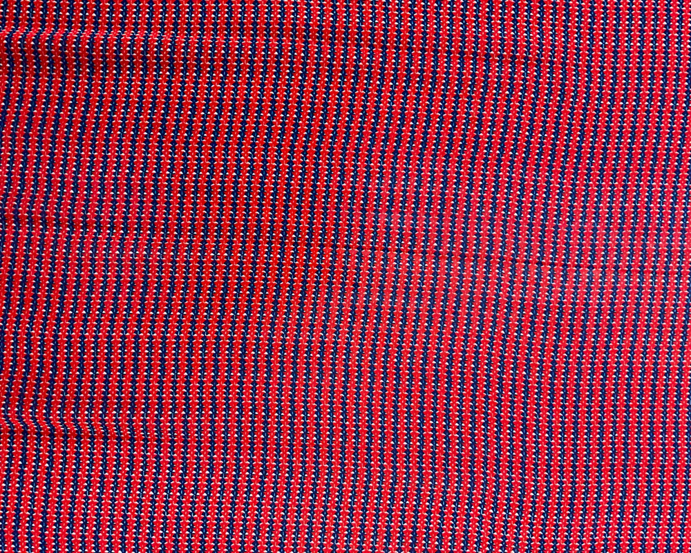 2 YD PC-Red-Blue-White Diamond Stripe Silk Chiffon Designer Remnant Fabric - Image 3