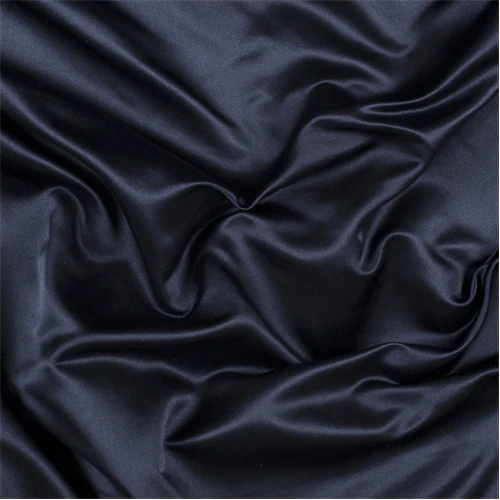 2 YD PC-Runway Silks Navy Blue Silk Duchess Satin Fabric - Reorderable