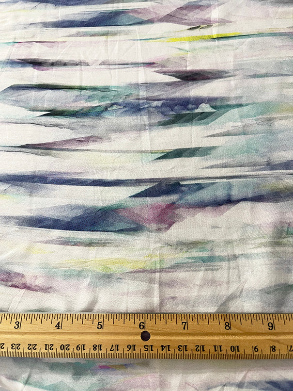 2 YD PC-Watercolor Stripe Print Batiste Fabric - Image 3