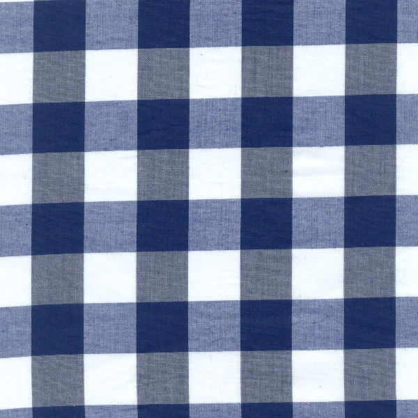 20 YD Bolt-Navy 1 Inch Gingham Fabric