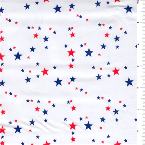3/4 YD PC-Stars Oilcloth Fabric - Reorderable