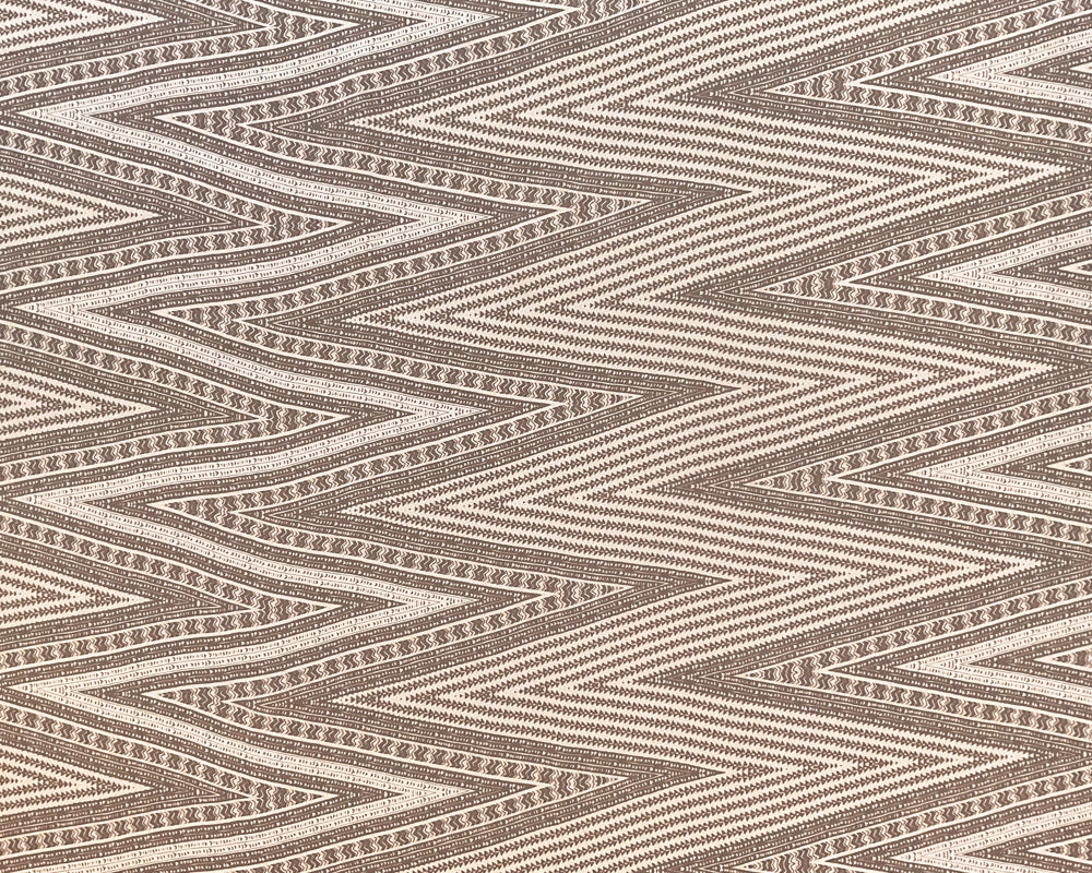 4 1/2 YD PC-Gray-Ivory Chevron Multi Designs Silk Chiffon Designer Remnant Fabric - Image 3