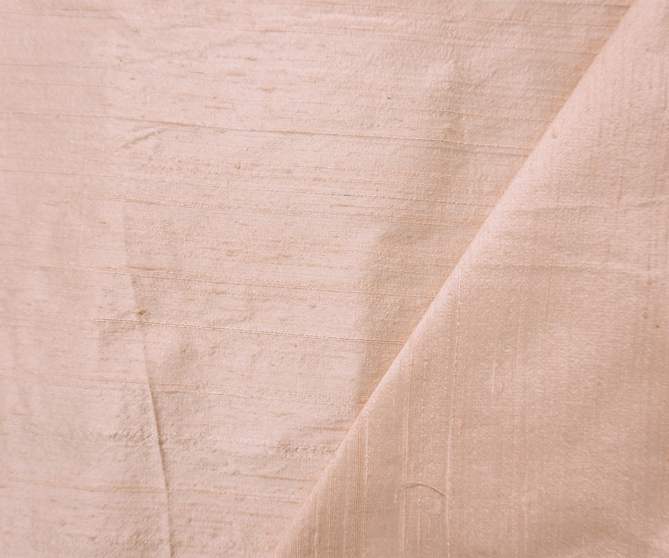4 YD PC Light Pink Silk Slub Dupioni Woven Fabric - Image 2