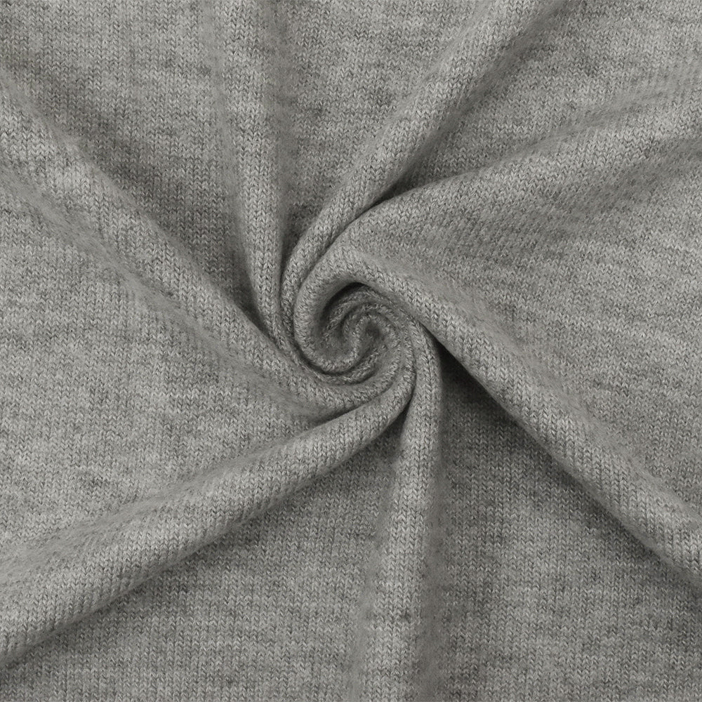5 YD PC-Heather Simple Gray Stretch Rayon Brushed Jersey Knit Fabric