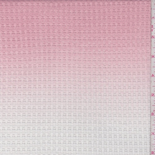 5 YD PC-Pink/White Ombre Bubble Thermal Knit Fabric