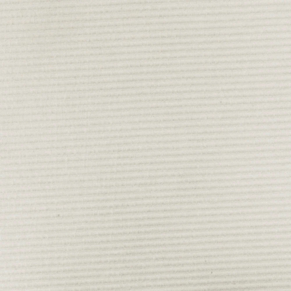 Air Ivory Striped Texture Stretch Polyester Double Knit Fabric - Image 2