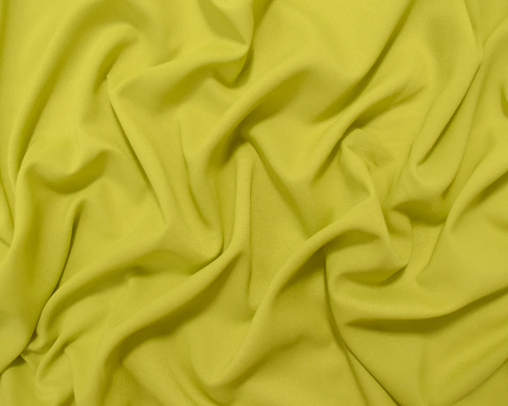 Apple Green Poly Crepe Momie Georgette Solid Woven Fabric - Image 2