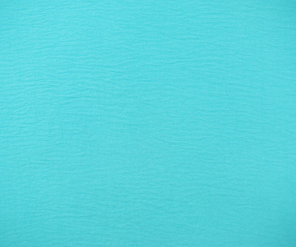 Aqua Blue Polyester Air Flow CEY Crepe Solid Woven Fabric - Image 3