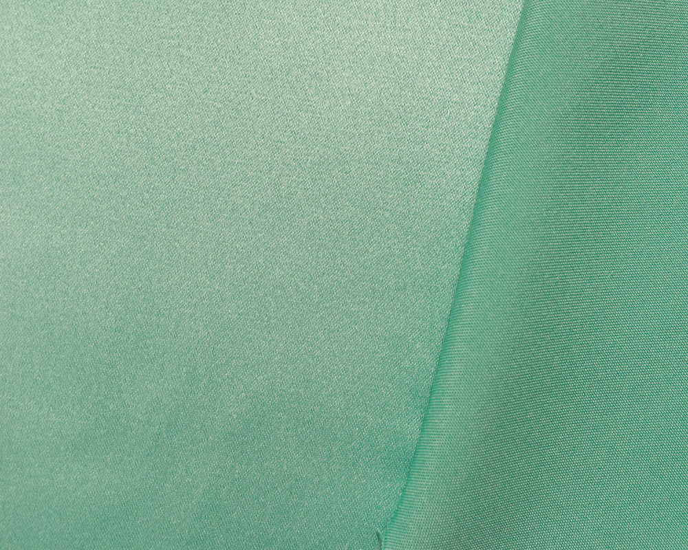 Aqua Teal Polyester Stretch Lamour Satin Woven Fabric - Image 2