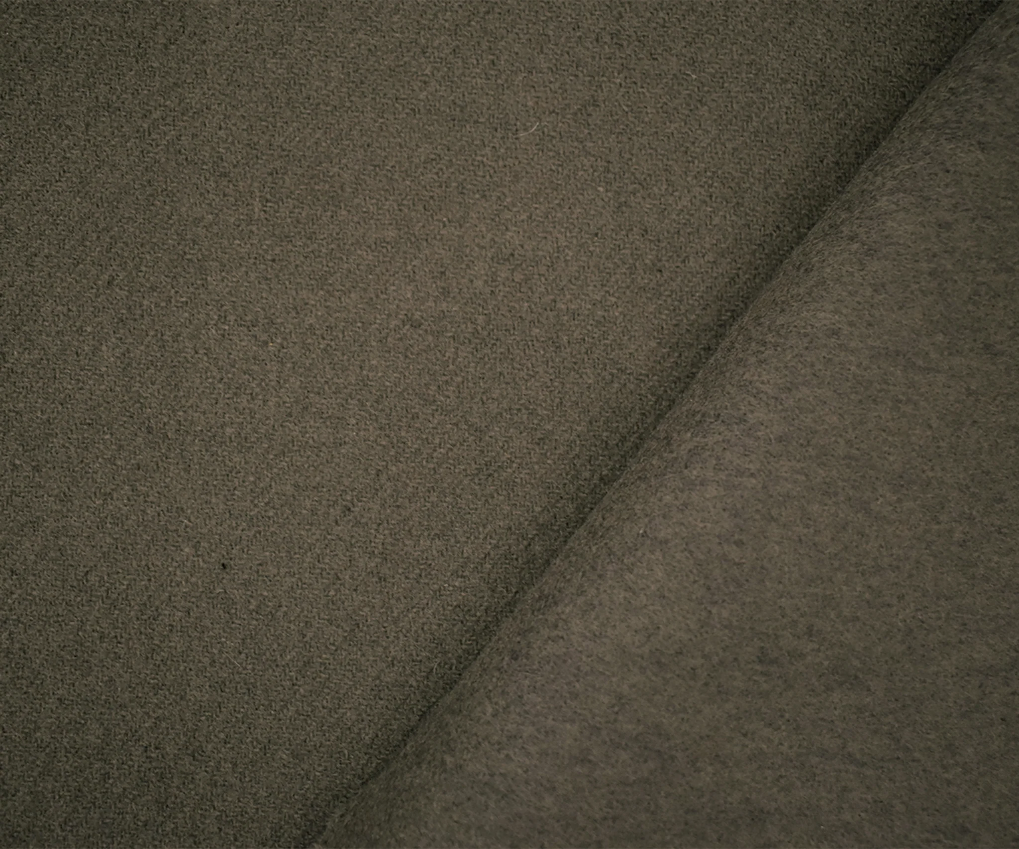 Ash Gray Melton Wool Solid Double Woven Jacketing Fabric - Image 2