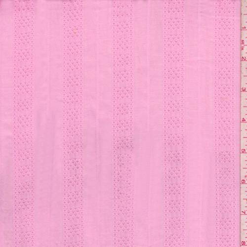 Baby Pink Leno Stripe Shirting Fabric
