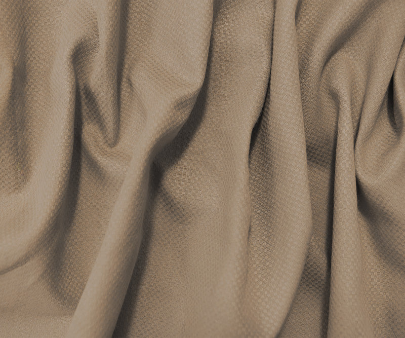 Beige 4 oz. Cotton Mini Check Dobby Japanese Selvedge Woven Fabric - Image 3