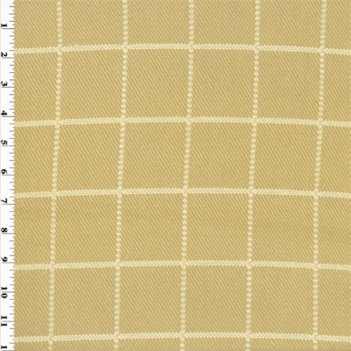 Beige Checkered Twill Home Decorating Fabric