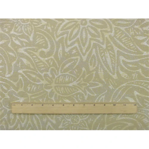 Beige/Ivory Floral Jacquard Home Decorating Fabric - Image 3