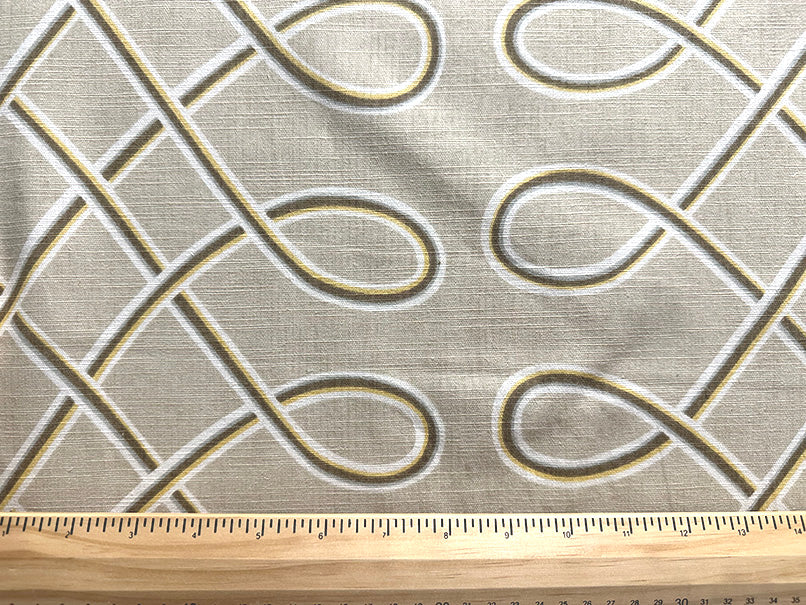 Beige Loop Cotton Linen Drapery Fabric - Image 2
