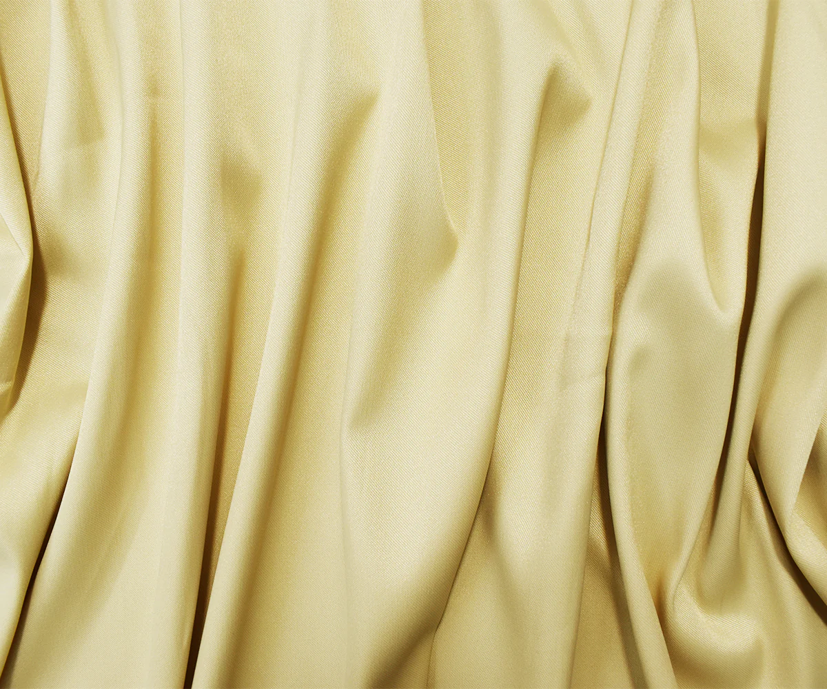 Beige Poly Stretch Spandex Lamour Solid Satin Woven Fabric - Image 3