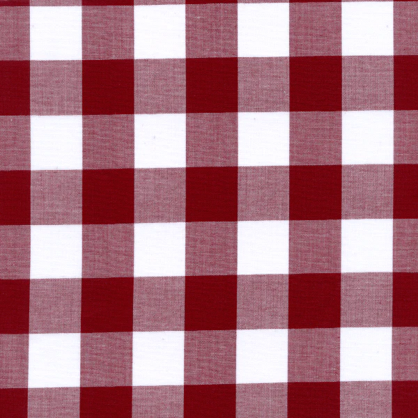 Berry 1 Inch Gingham Fabric - Reorderable