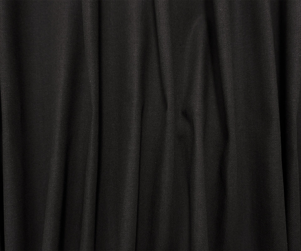 Black 10.5 oz Cotton Blend Denim Twill Woven Fabric - Image 2