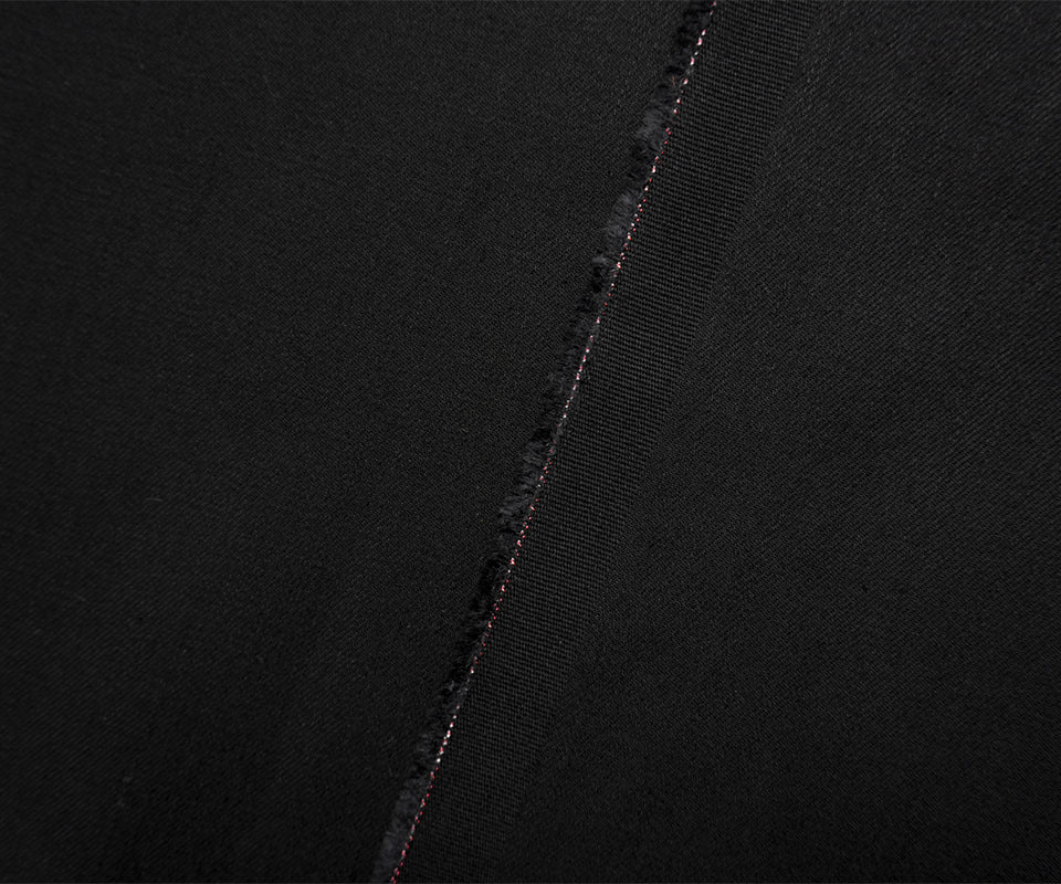 Black 10 oz. Cotton Blend Stretch Twill Woven Denim Fabric - Image 2