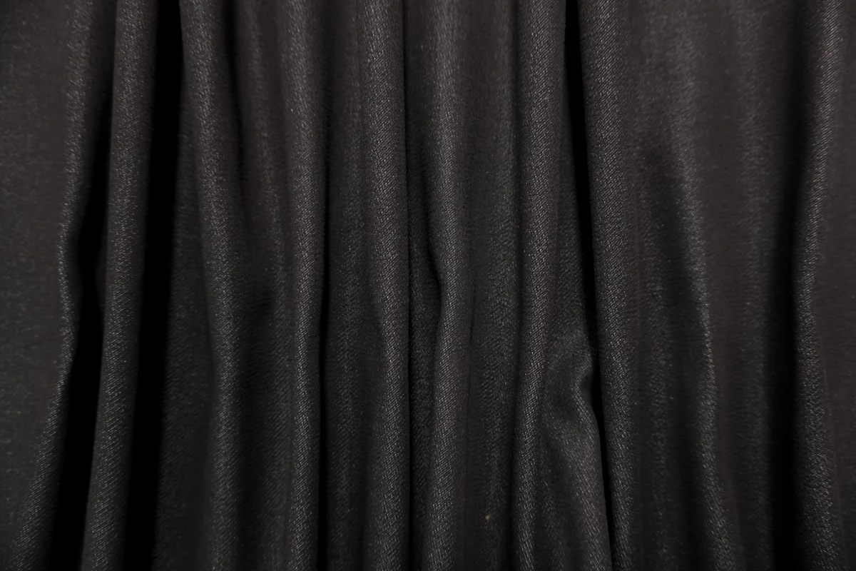 Black 11 oz. Famous Denim Co. Cotton Blend Stretch Denim Fabric - Image 2