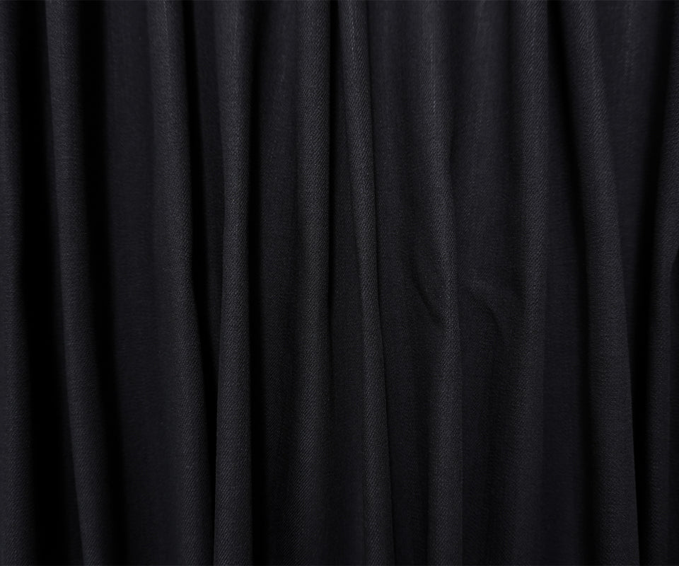 Black 12 oz. Cotton Blend Stretch Denim Twill Woven Fabric - Image 2