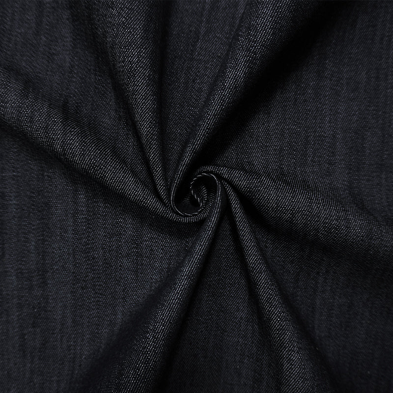 Black 8.5 oz. Candiani Cotton Blend Twill Denim Woven Fabric