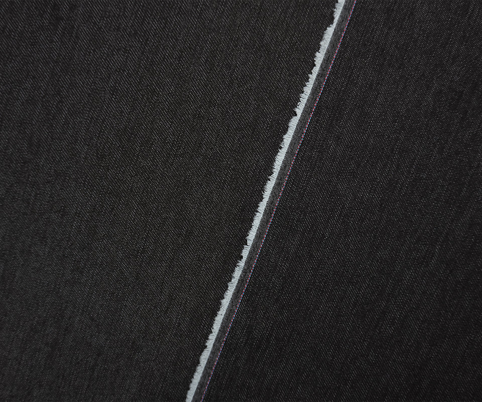 Black 8 oz. Cotton Stretch Denim Twill Woven Fabric - Image 2