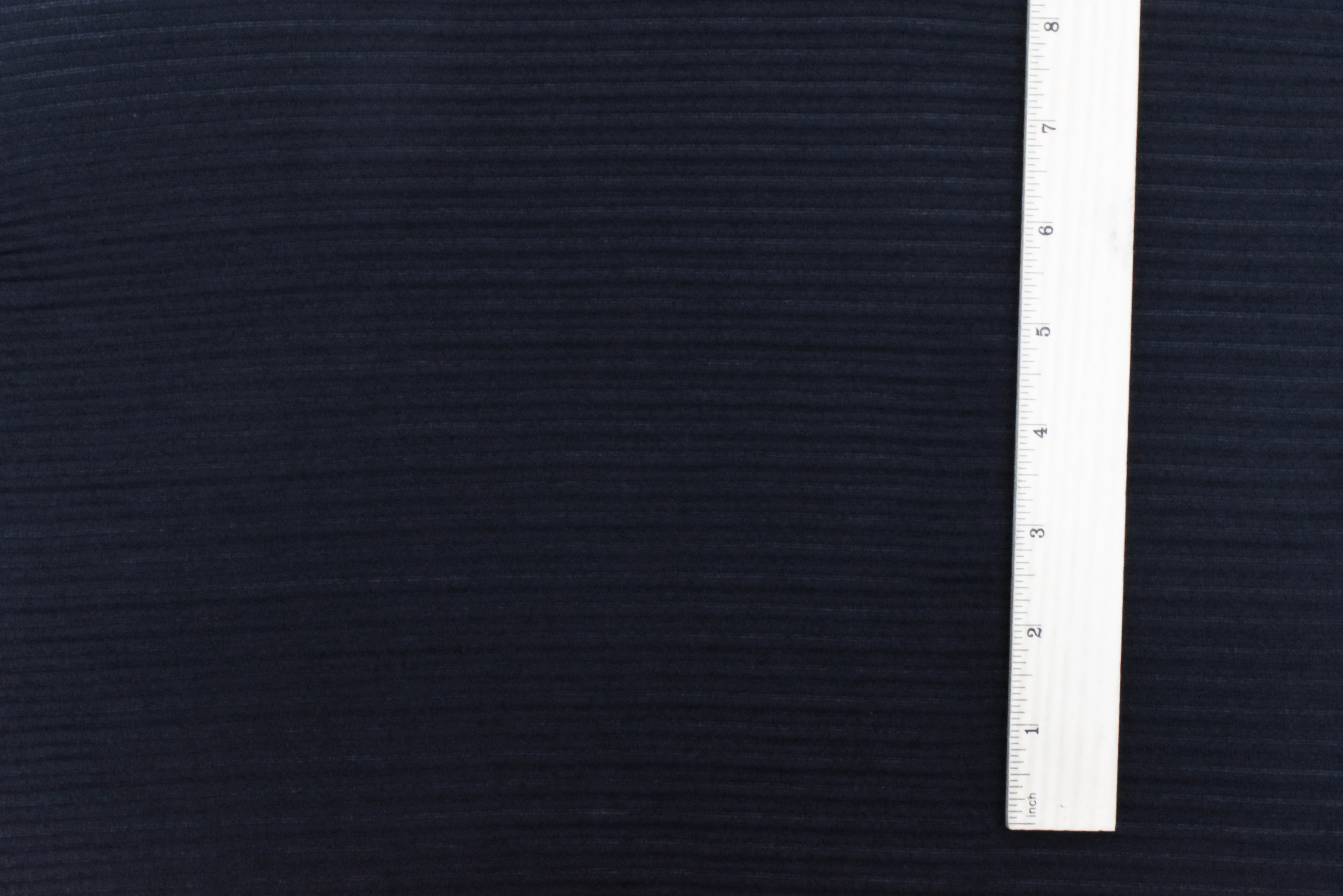 Black Blue 3D Stripe Stretch Semi-Sheer Knit Fabric - Image 5