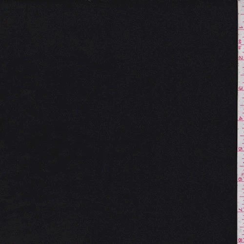 Black Double Brushed Jersey Knit Fabric