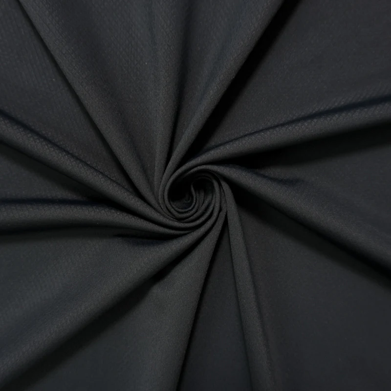 Black Famous Maker Nylon Spandex Mini Diamond Tricot Knit Yoga Fabric