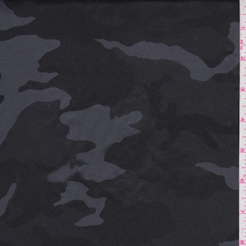 Black/Graphite Camo Lining Fabric