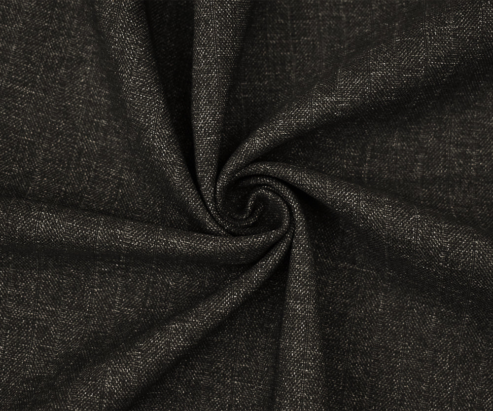 Black-Gray Poly Striped Woven Bonded Stretch Spandex Jacketing Fabric - Image 3