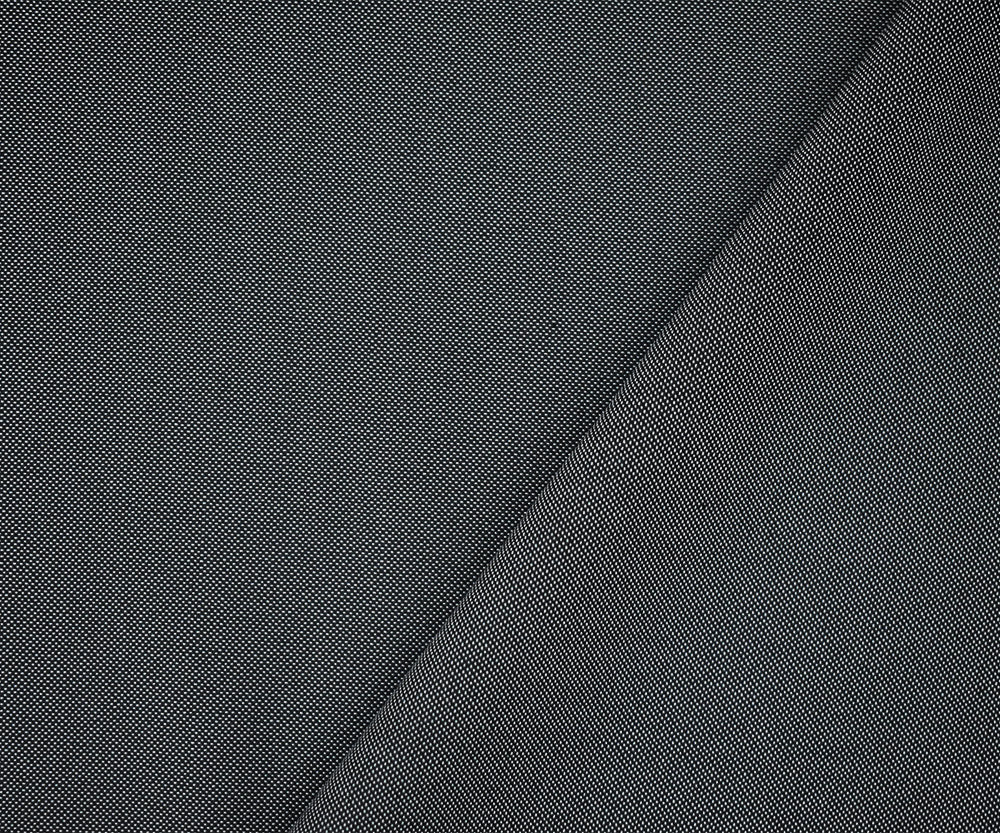 Black-Gray Poly-Wool Dobby Woven Shirting Fabric - Image 2