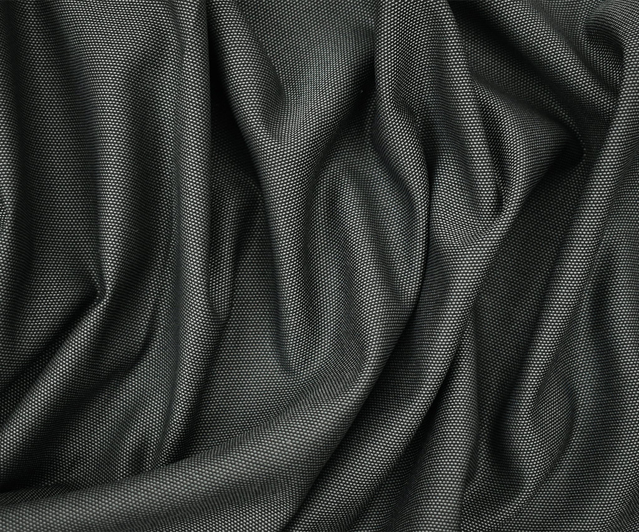 Black-Gray Poly Wool Dobby Woven Shirting Fabric - Image 3