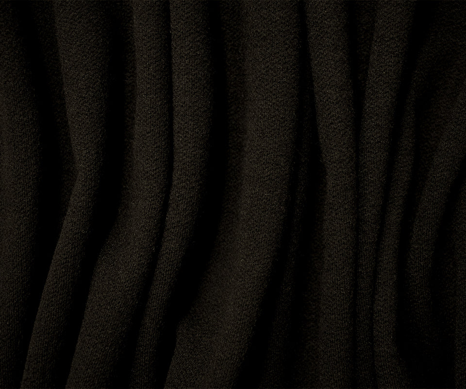 Black-Gray Wool-Poly Spandex Stretch Texture Double Knit Fabric - Image 3
