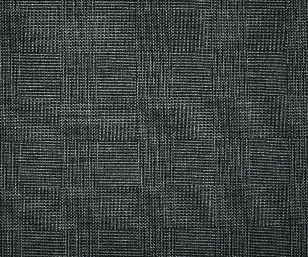 Black-Gray Wool Polyester Glen Plaid Shirting Woven Fabric - Image 4