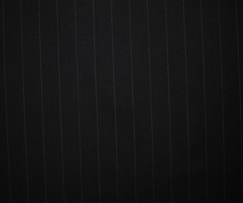 Black-Gray Wool Rayon Stripe Woven Shirting Fabric - Image 4