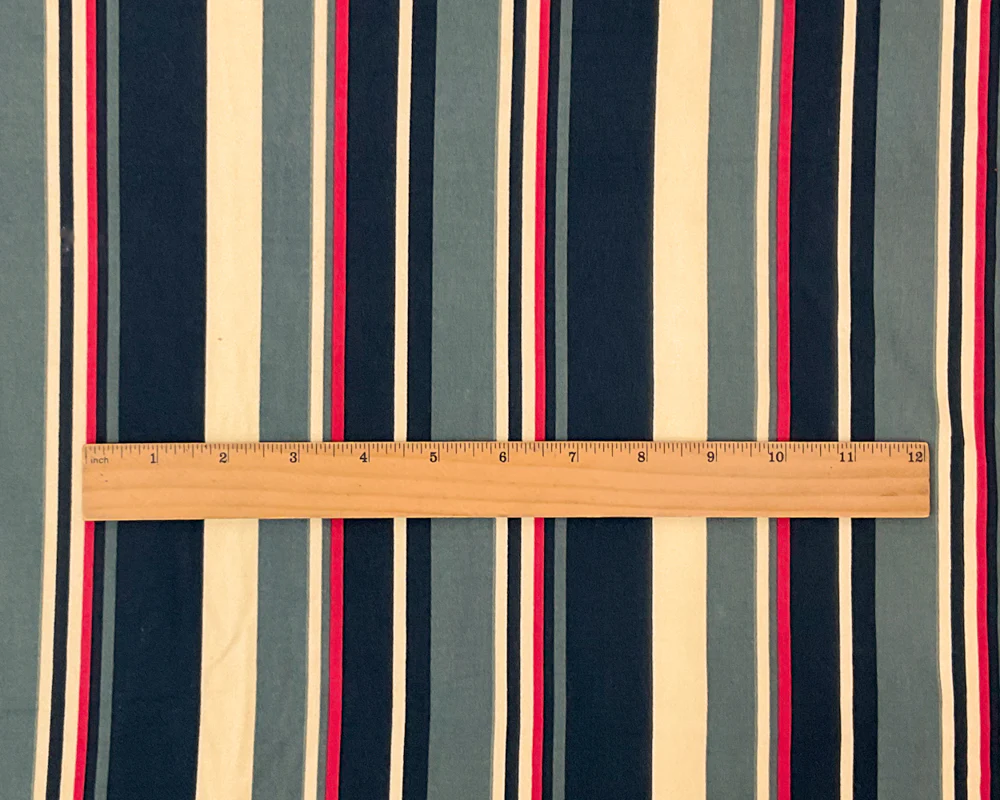 Black Poly Stretch Vertical Stripe Print DB Jersey Knit Fabric - Image 4