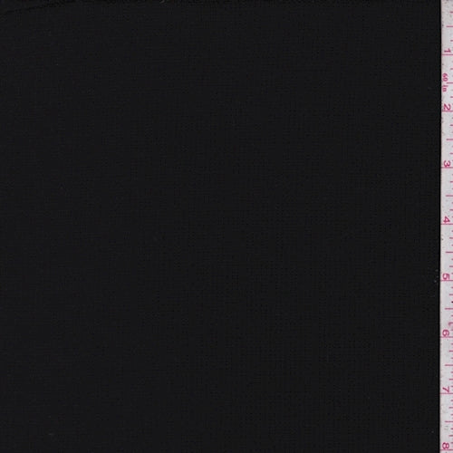 Black Ripstop Check Crepe Georgette Fabric