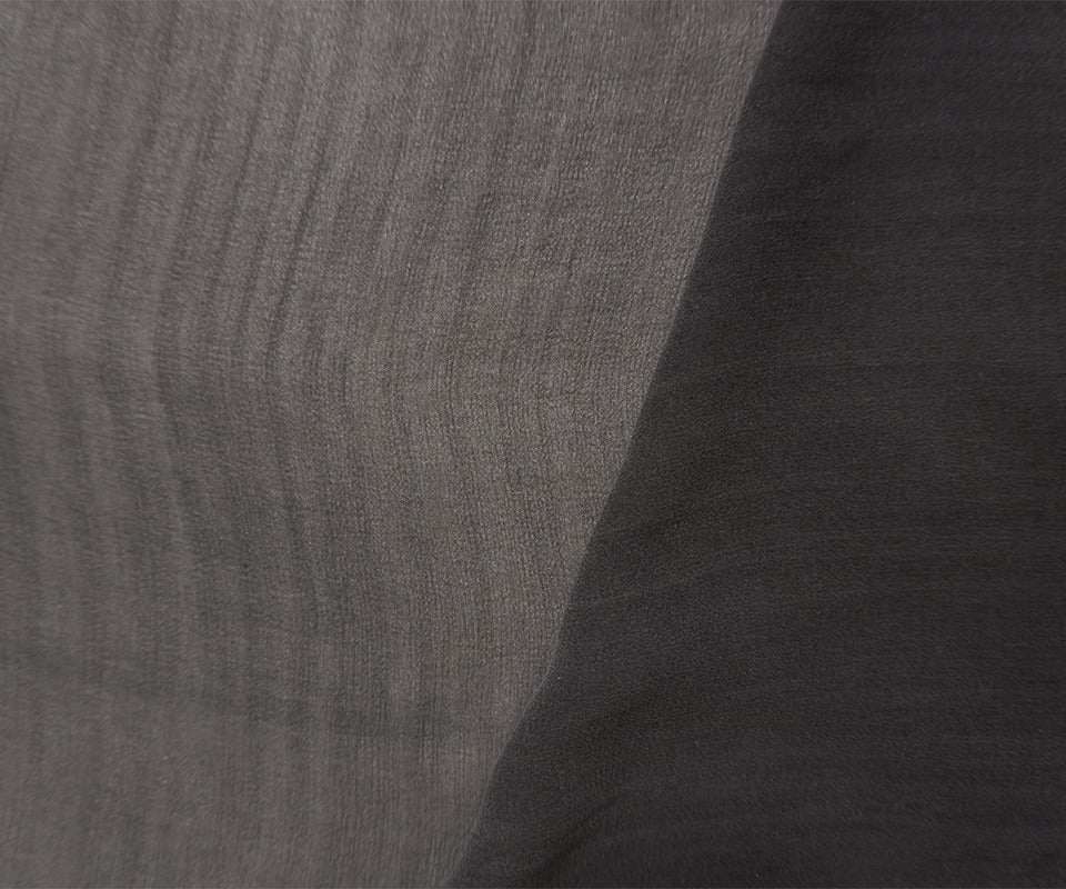 Black Silk Solid Chiffon Woven Fabric - Image 2