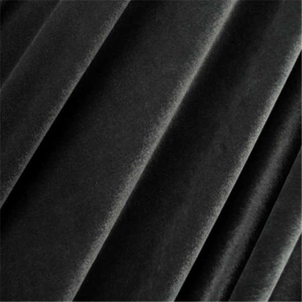 Black Stretch Velvet Bolt Fabric