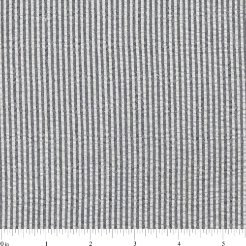 15 YD Black Stripe Seersucker Fabric